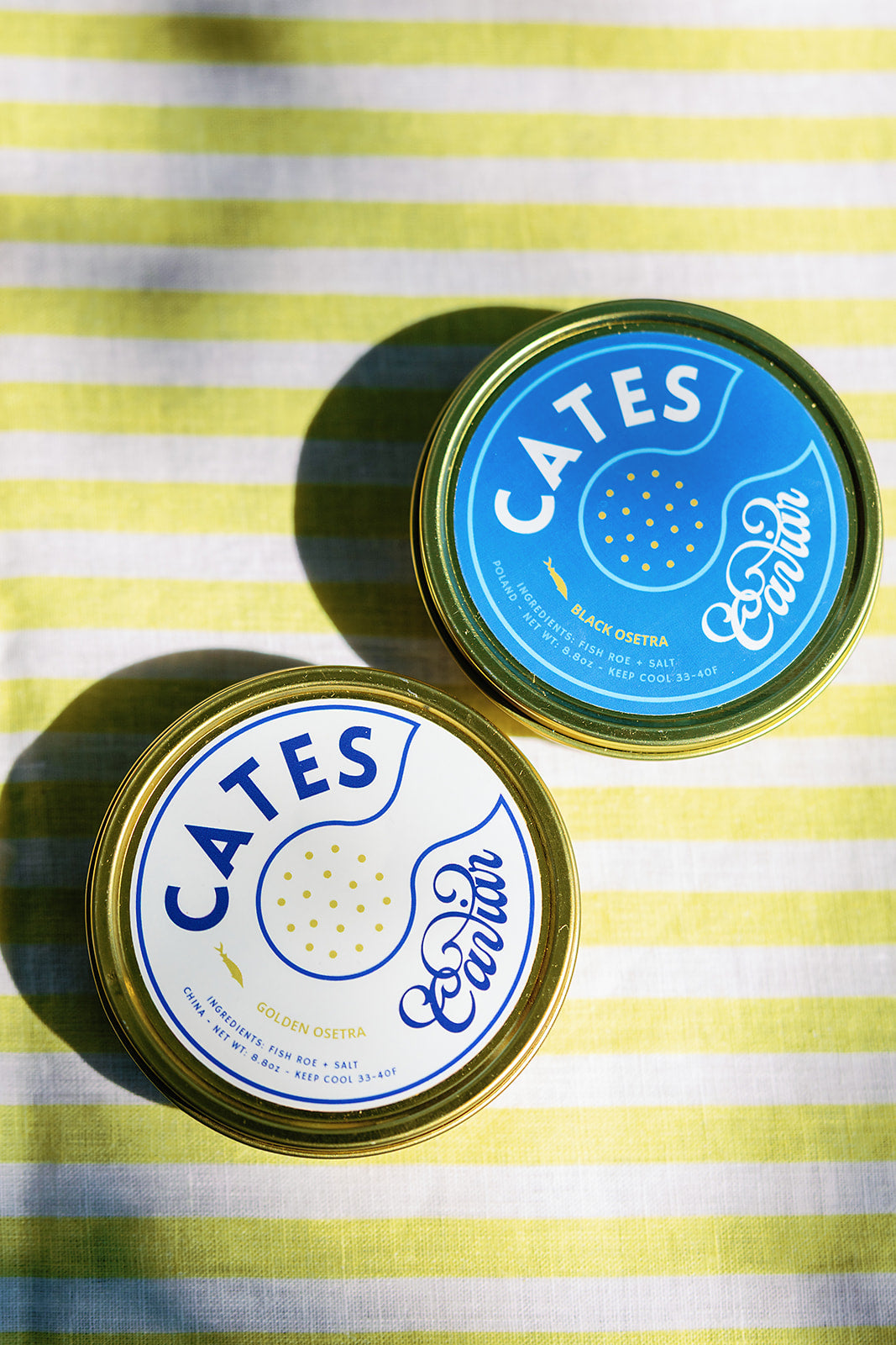 CATES Black and Golden Osetra Caviar